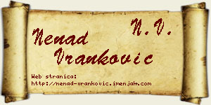 Nenad Vranković vizit kartica